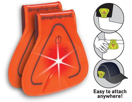 Vizlet LED Wearable Reflectors - 2 Pack, Orange Triangles