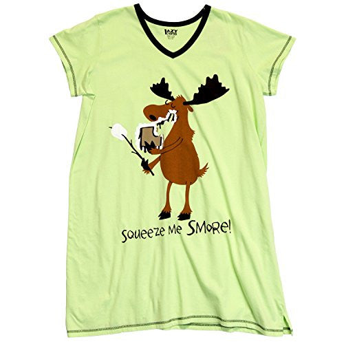 Lazy One V-Neck Nightshirts, Squeeze Me Smore!, L - XL