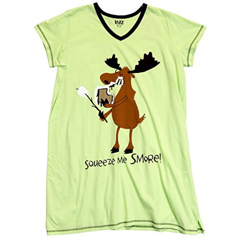 Lazy One V-Neck Nightshirts, Squeeze Me Smore!, S - M