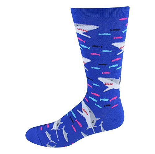 Men's Socks Sharks Crew, Blue