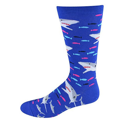 Men's Socks Sharks Crew, Blue