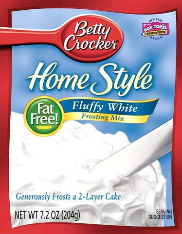 Betty Crocker Fluffy White Frosting Box Mix 7.2 OZ