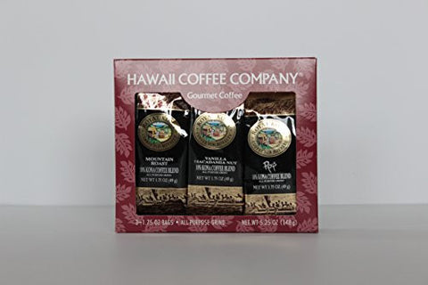 1.75oz 3-Pack Gifts - Royal Kona 3-Pack Gift Set (10% Kona Coffee Blends)