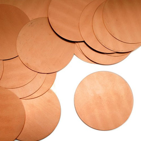 Circle, 1 1/2"- Stamping Blank - Copper (24pc)