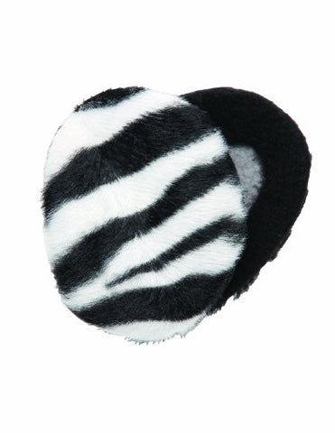 Earbags Bandless Fleece Ear Warmers,Small,Zebra Black/White.Zebra Black/White
