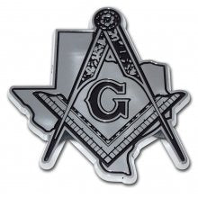 Texas Mason Chrome Auto Emblem