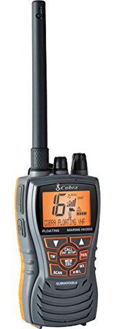 Cobra MRHH350WFLT 6 Watt VHF Floating Marine Radio with NOAA Weather, Noise Canceling Microphone & Tri-Watch