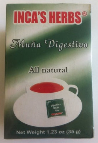 Inca's Herbs Té Muña Digestivo, 1.23g