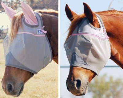Fly Mask Horse - Standard Ears - Pink