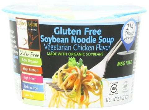 EXPLORE ASIAN Soybean Noodle Soup Chicken Flavor, Cup - 2.2 oz