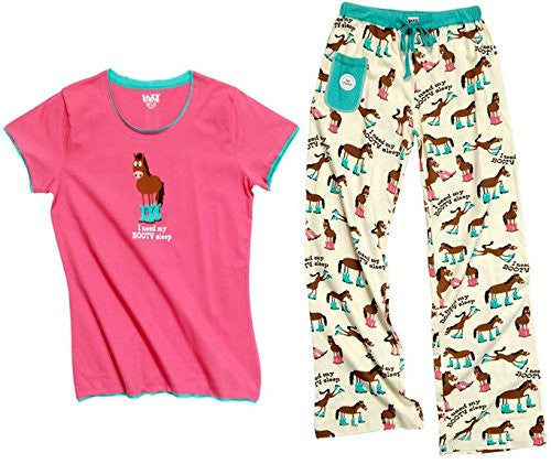 Lazy One I Need My Booty Sleep, Yoga PJ Pant, XL and Lazy One I Need My Booty Sleep, Junior's PJ Tee, XL