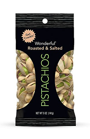 Wonderful Pistachios, Roasted & Salted, 5 Oz Peg Bag