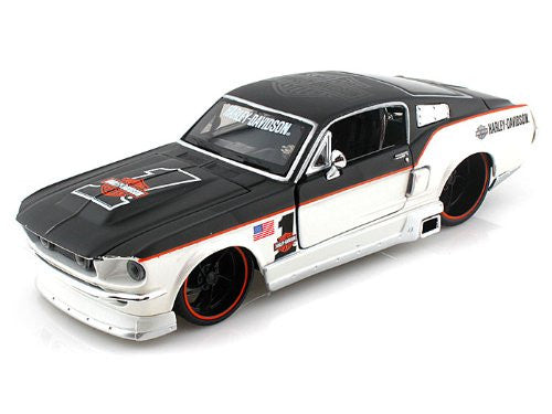 Maisto HD - Ford Mustang GT Hard Top Harley-Davidson #1 (1967, 1/24 scale diecast model car, Black & Pearl White)