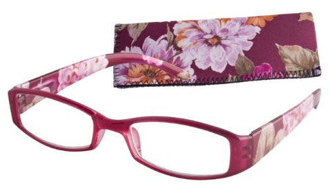 "Floral Temples" Women's Readers (Fuchsia-1.25)