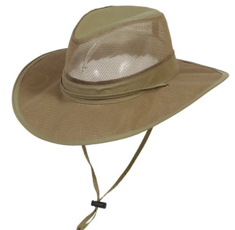 Airflow Light Weight Supplex Outdoor Hat - Khaki, Large