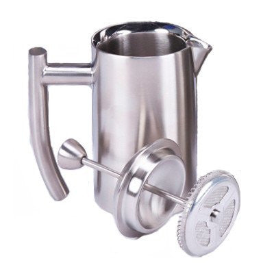 18/10 Stainless Steel French Press, brushed finish, 44 fl. oz.