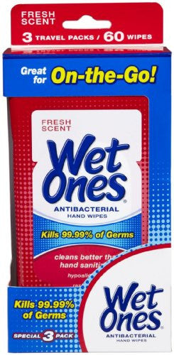 Wet Ones Antibacterical Hand Wipes Travel Pack