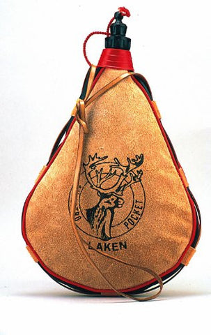Leather canteen 1,5 L. straight form