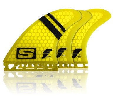 FSA4 (Simon Anderson) Large Honeycomb 5-Fin Set - Yellow