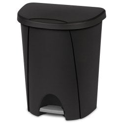 6.6 Gallon / 25 Liter StepOn Wastebasket Black Lid & Base