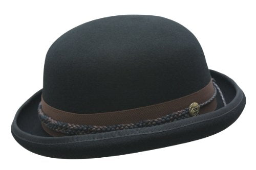 Carson City Wool Bowler, Black, Medium