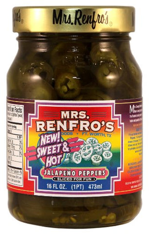 Mrs. Renfro Sweet & Hot Nacho Sliced Peppers 16 oz