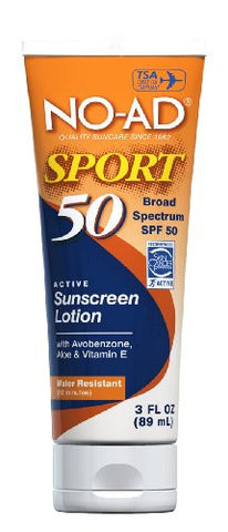 NO-AD Sport Sunscreen Lotion SPF 50 3oz. Pack of 3