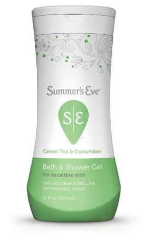 Summers eve Bath/shower gel green tea & cucumber 12oz