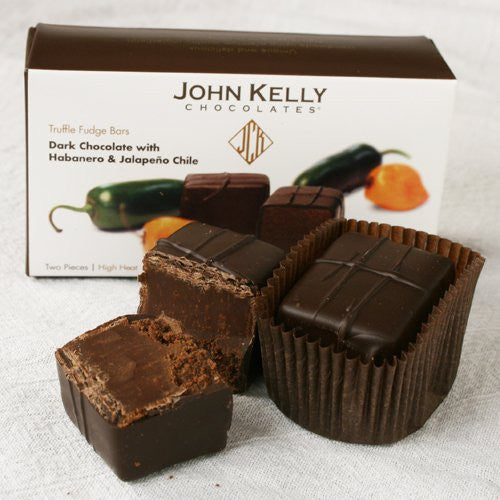 Habanero and Jalapeno Chile Fudge Bites by John Kelly Chocolates