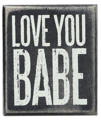 Box Sign - Love You Babe