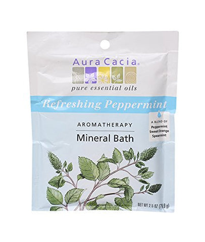 Aura Cacia Mineral Bath, Refreshing Peppermint, 2.5 oz