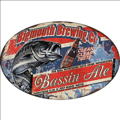 Rivers Edge New Bassin Ale Tin Sign
