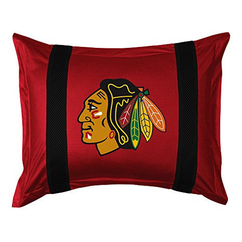SIDELINES SHAM Chicago Blackhawks - Color Bright Red - Size Stan