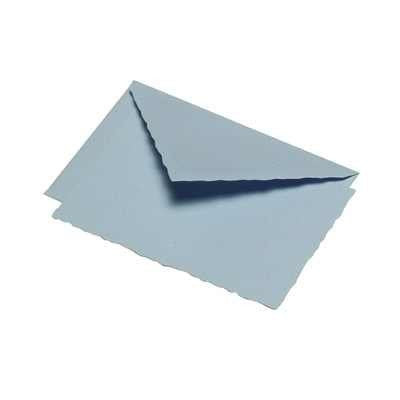 G. Lalo Mode de Paris Collections Cards & Envelopes 3 ¾ x 6 Deckle edge flat cards Blue 30 x 30