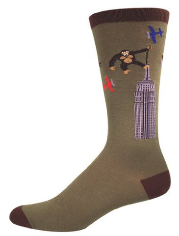 Men's Socks King Kong Crew, Olive