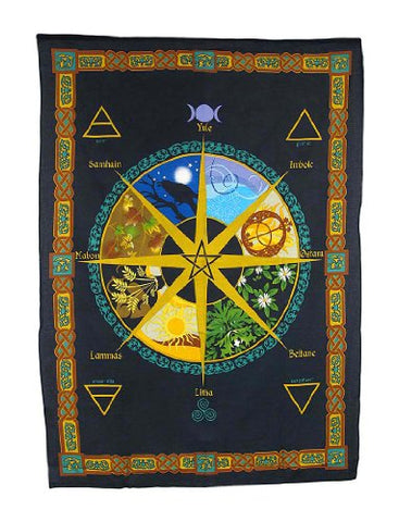 Cotton Single Tapestry Pagan Calendar (Each)