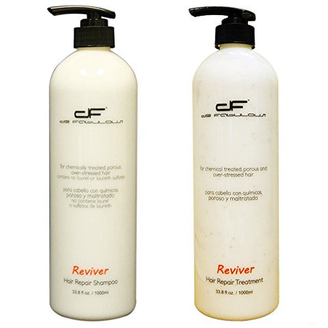 (2 Piece Bundle Pack) Reviver Hair Repair Treatment, 33.8oz and Reviver Hair Repair Shampoo, 33.8oz