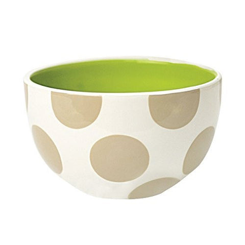 Dot Dinnerware Bowl - Cobble/Green