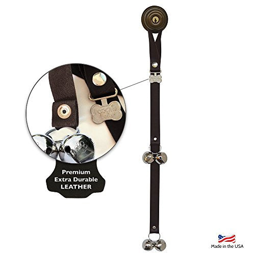 PoochieBells Premium Leather Black