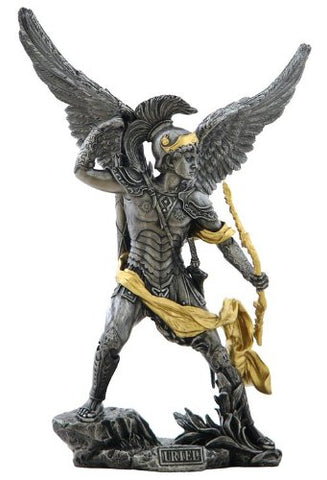 Archangel - Uriel, Pewter & Gold