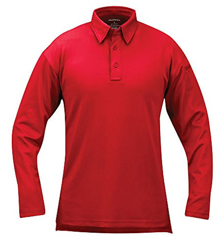 I.C.E™ Men’s Performance Polo – Long Sleeve Small Regular (Red)