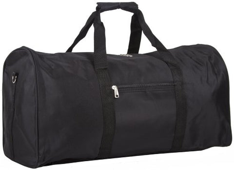 Solid Black Wholesale Duffle Carrying Bag (21-inch)