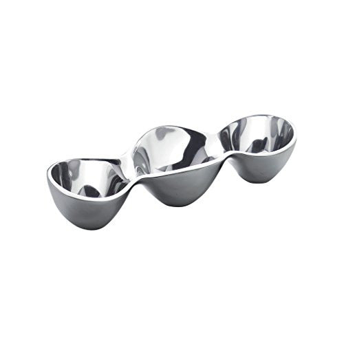 Nambe Triple Condiment Server