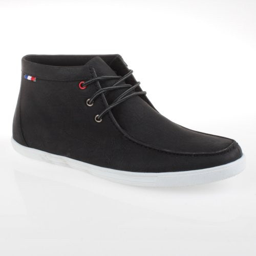 Arider Men's Faux Leather High-Top Casual Shoes Black Size 11