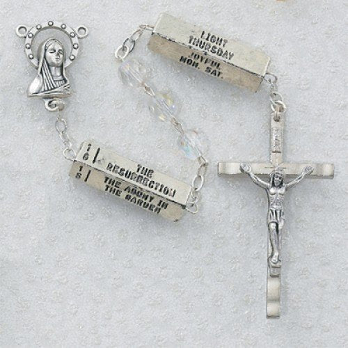 7MM AB CRYSTAL MYSTERY ROSARY