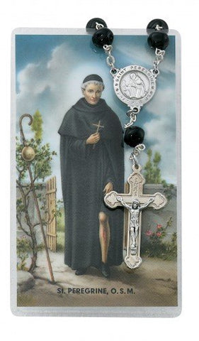 St Peregrine Auto Rosary Card