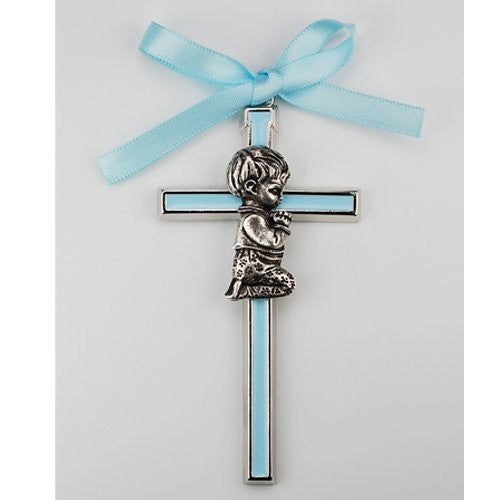 3 1/2" Blue Boy Crib Cross/Carded