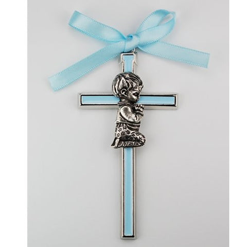 3 1/2" Blue Boy Crib Cross/Carded