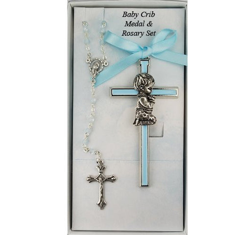 Boy's Cross & Rosary Set