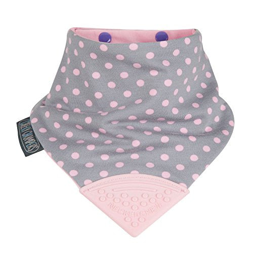 Neckerchew - Patterned, Polka Dot Pink